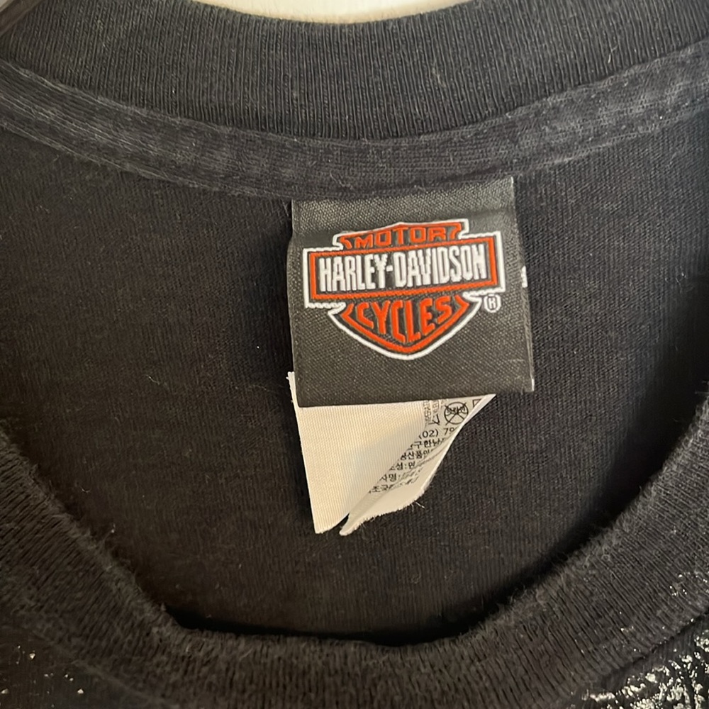Black Harley Davidson, sleeveless T-shirt - Picture 4 of 6